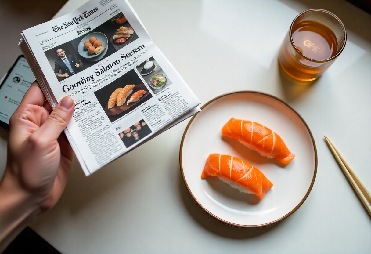 Salmon Wrapped Sushi Order NYT