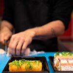 Sushi Order Topped with Salmon nyt